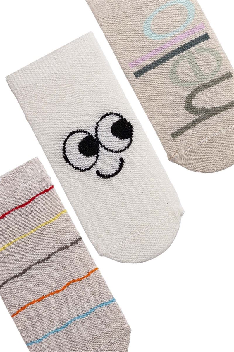 TULIP KIDS STRIPED ANKLE SOCKS ASORTY