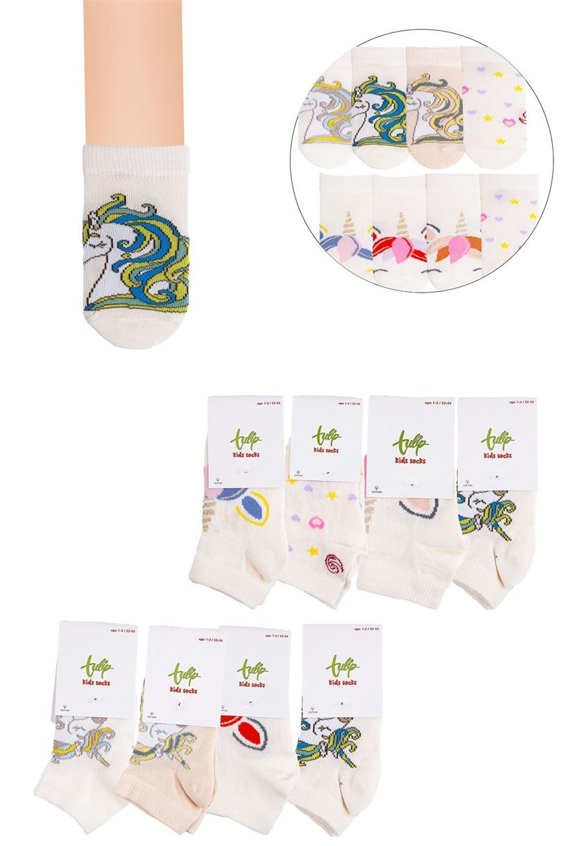 TULIP KIDS UNICORN ANKLE SOCKS ASORTY