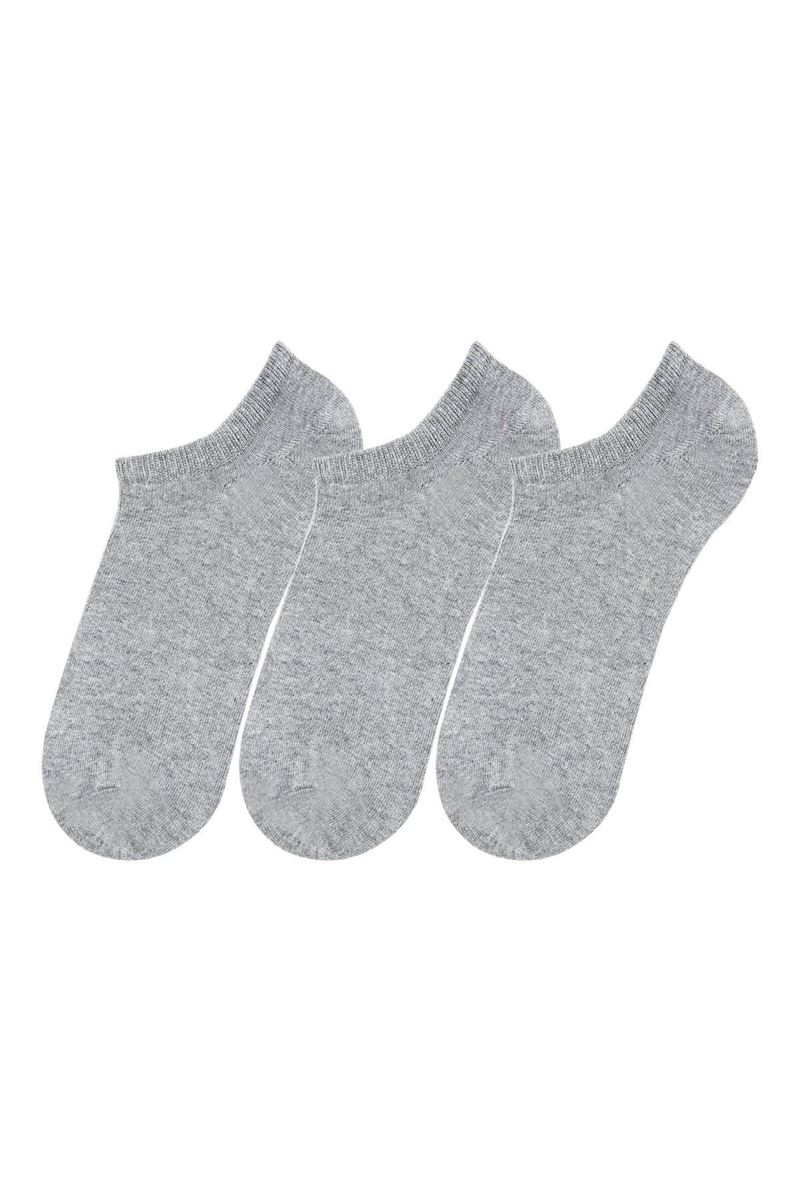 BROSS SIMPLE MEN S SNEAKER SOCKS GRAY MELANGE