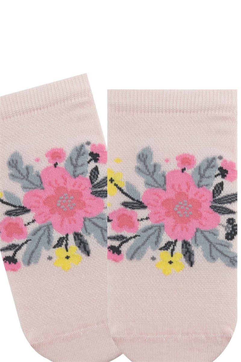 BROSS WOMEN SNEAKER SOCKS FLOWER PATTERNED ASORTY