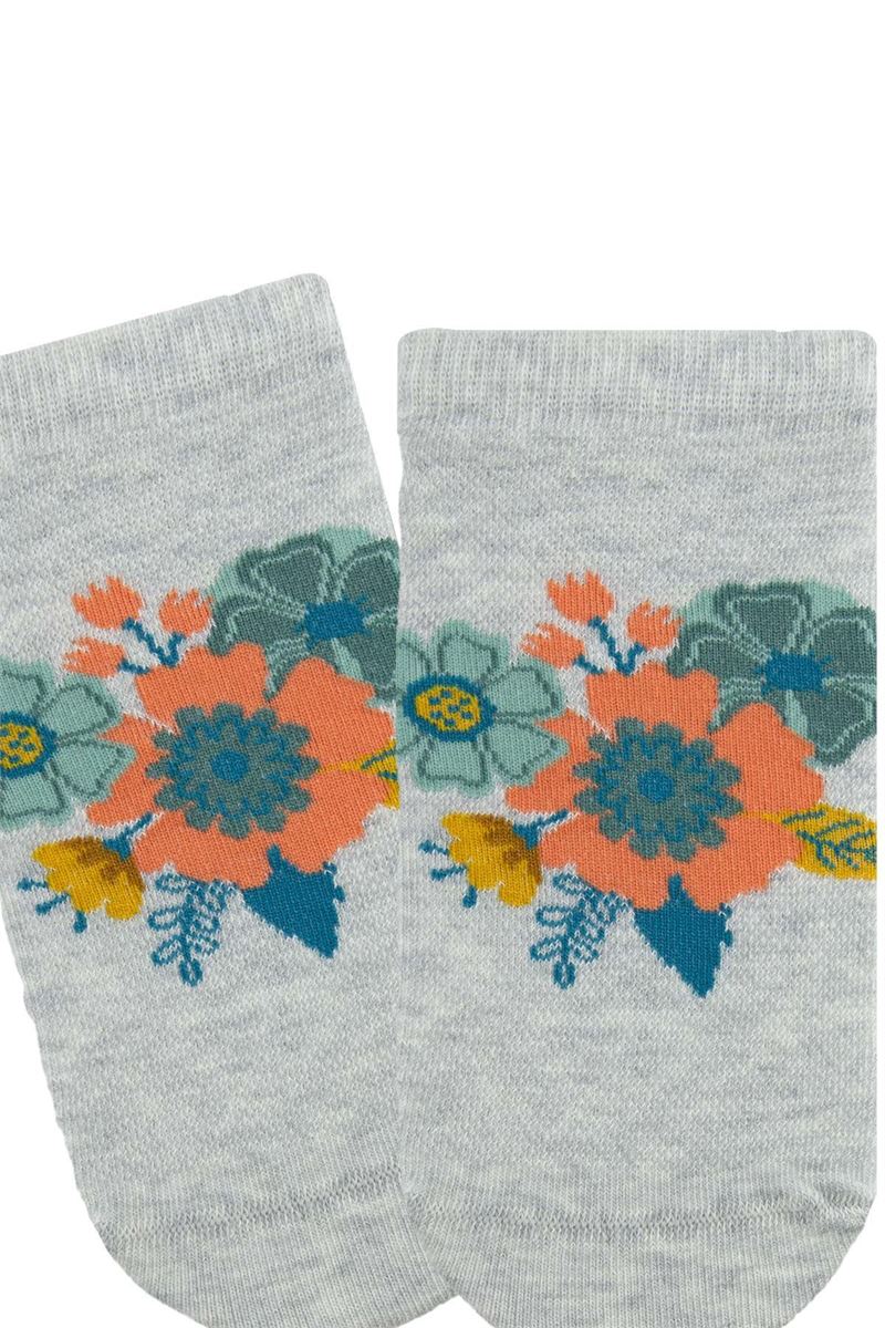 BROSS WOMEN SNEAKER SOCKS FLOWER PATTERNED ASORTY