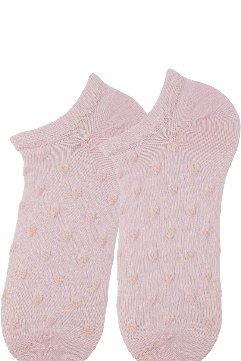 BROSS WOMEN SNEAKER SOCKS HEART PATTERNED ASORTY