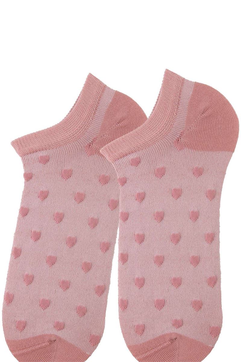 BROSS WOMEN SNEAKER SOCKS HEART PATTERNED ASORTY