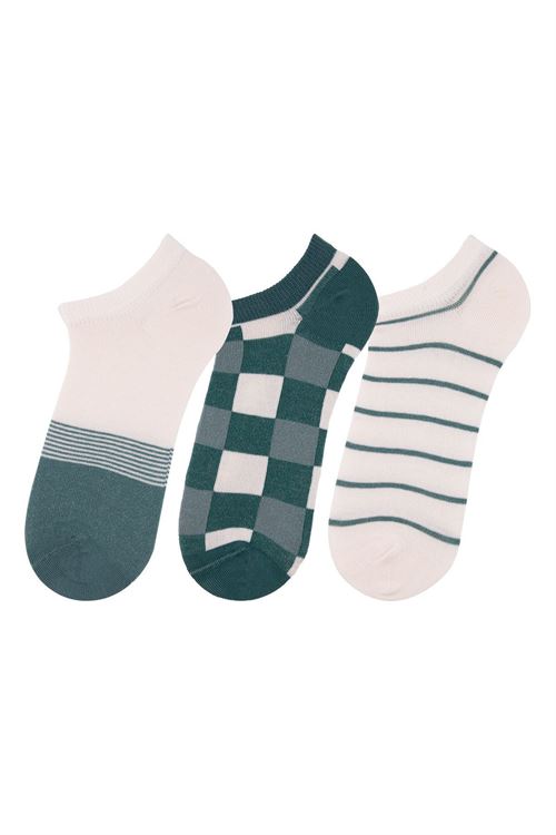 CHECKERED&STRIPED WOMEN SNEAKER SOCKS 12