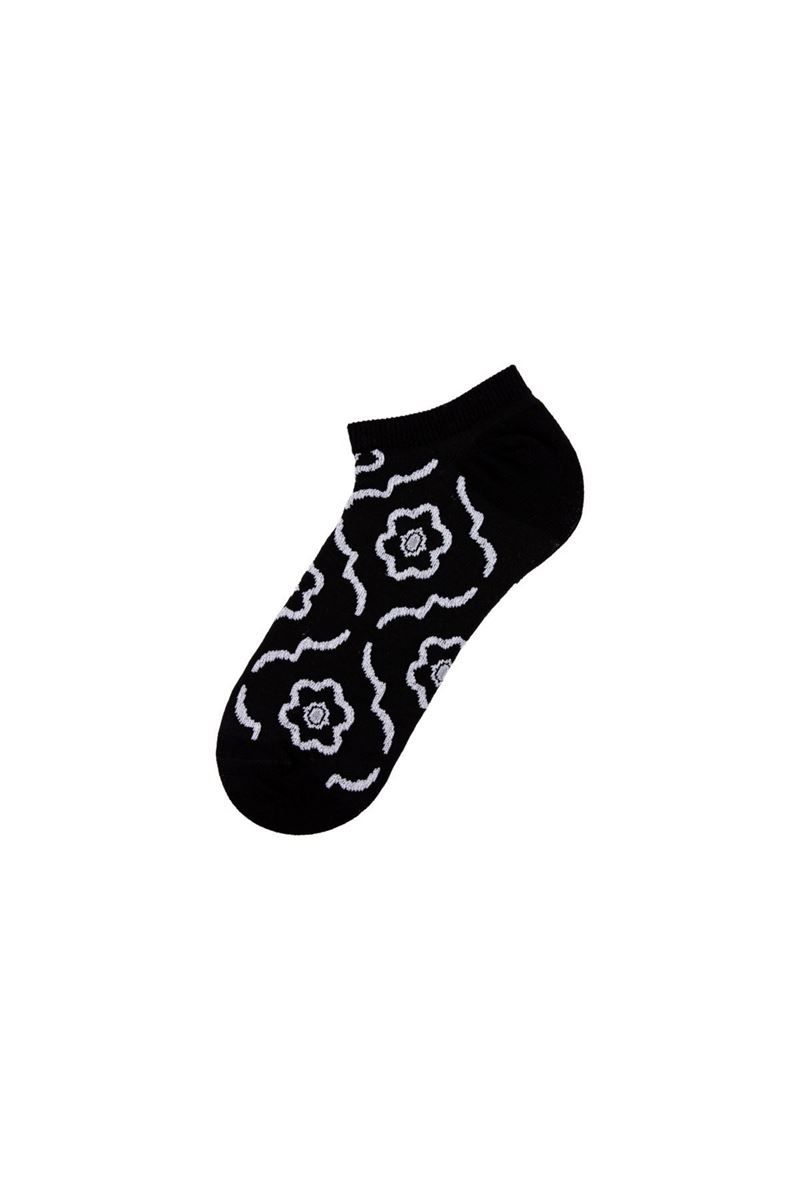 BROSS BLACK FLORAL WOMEN SNEAKER SOCKS ASORTY