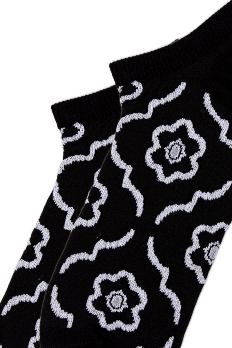 BROSS BLACK FLORAL WOMEN SNEAKER SOCKS ASORTY