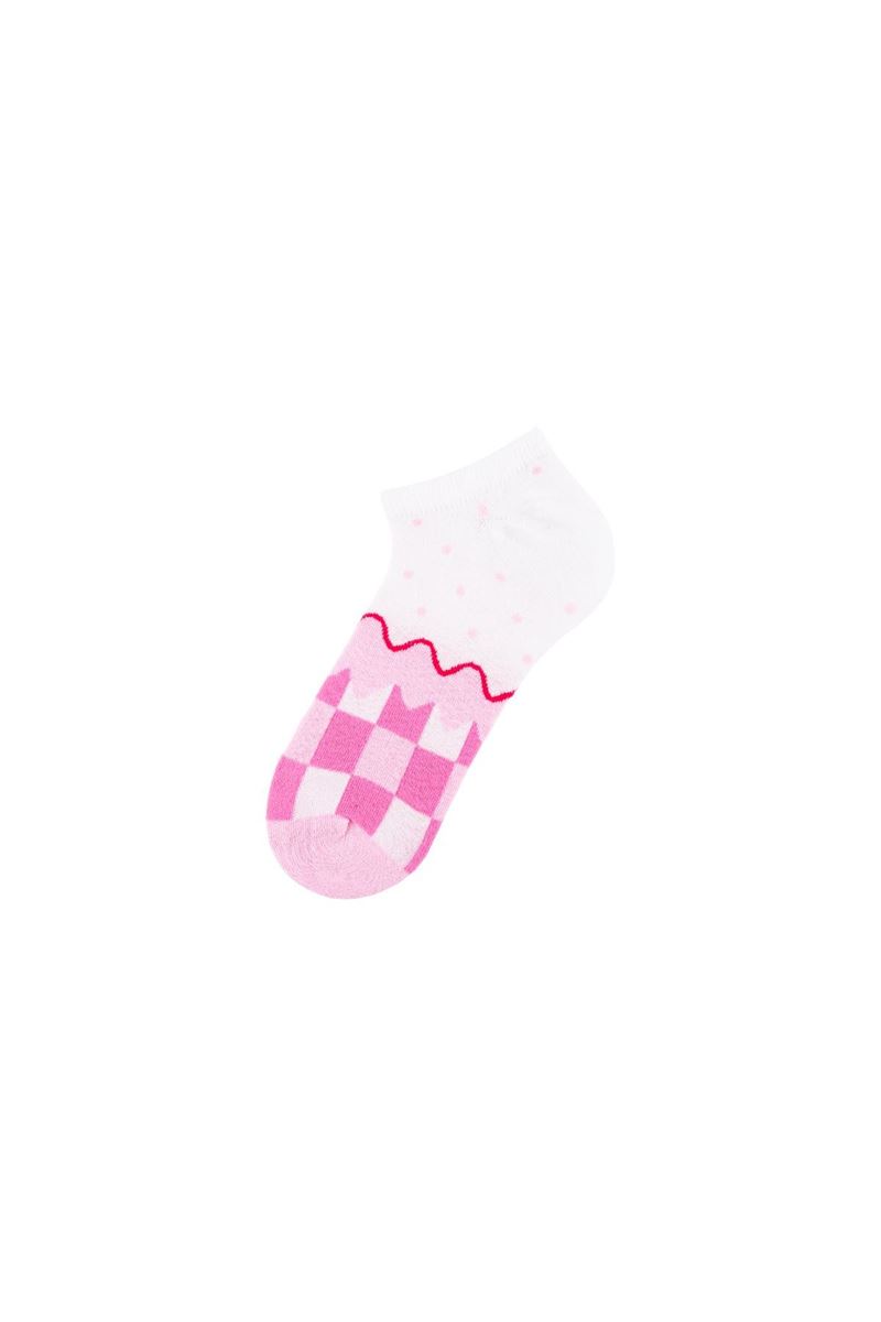 BROSS PINK CHECKERED WOMEN SNEAKER SOCKS ASORTY