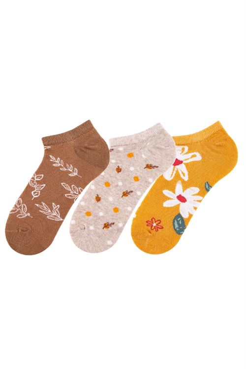 FLORAL, LEAVES WOMEN SNEAKER SOCKS 12