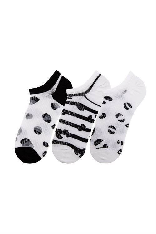 BLACK&WHITE WOMEN SNEAKER SOCKS 12