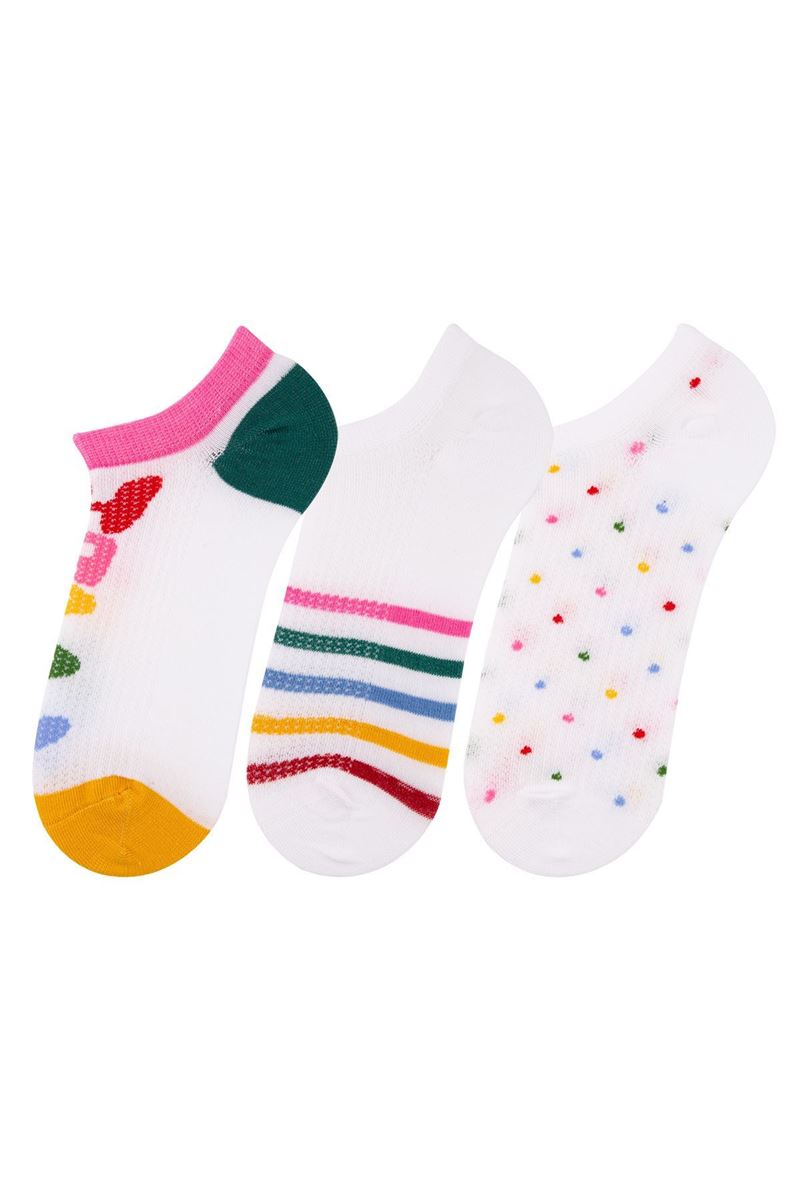 BROSS COLORFUL DOTS WOMEN SNEAKER SOCKS ASORTY