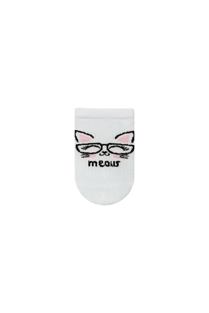 BROSS CAT PATTERNED GIRLS SNEAKER SOCKS ASORTY