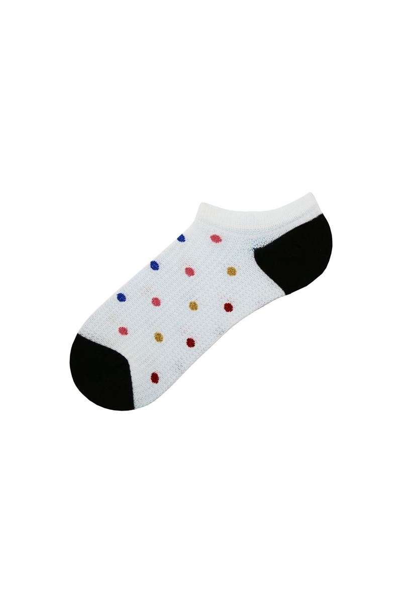 BROSS CIRCLE WOMENS SNEAKER SOCKS WITH GLITTERY POINTS ASORTY