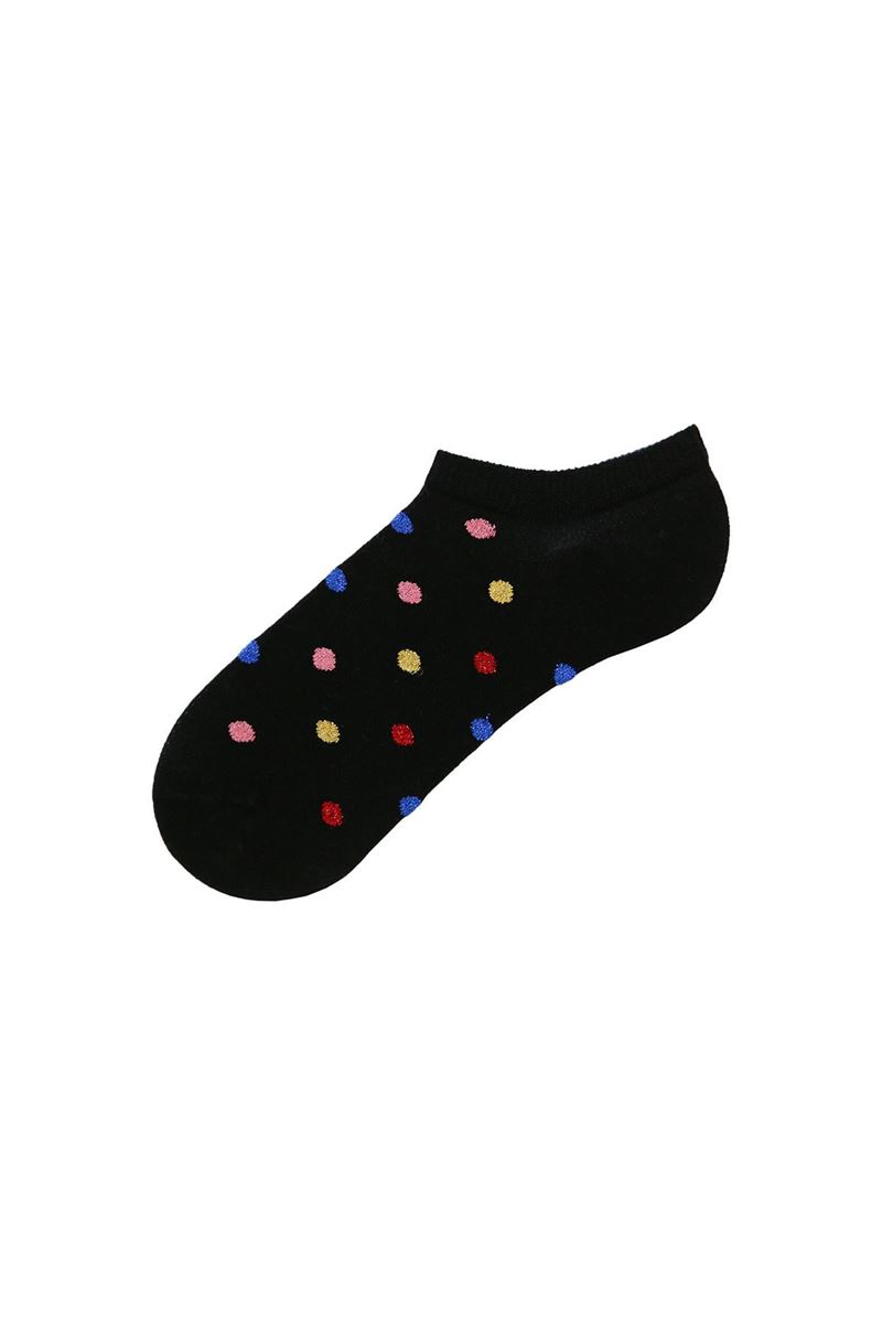 BROSS CIRCLE WOMENS SNEAKER SOCKS WITH GLITTERY POINTS ASORTY