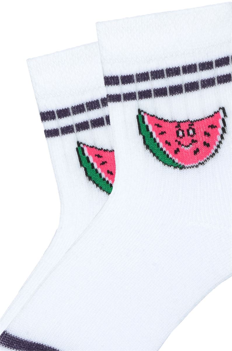 BROSS FRUIT PATTERNED BABY GIRLS SOCKS ASORTY