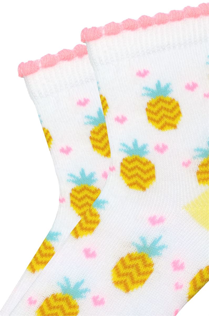 BROSS FRUIT PATTERNED BABY GIRLS SOCKS ASORTY