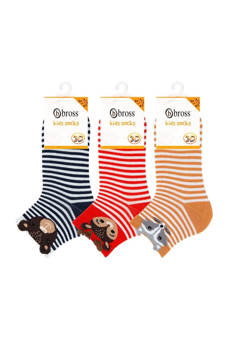 BROSS 3D ANIMALS KIDS SOCKET SOCKS ASORTY