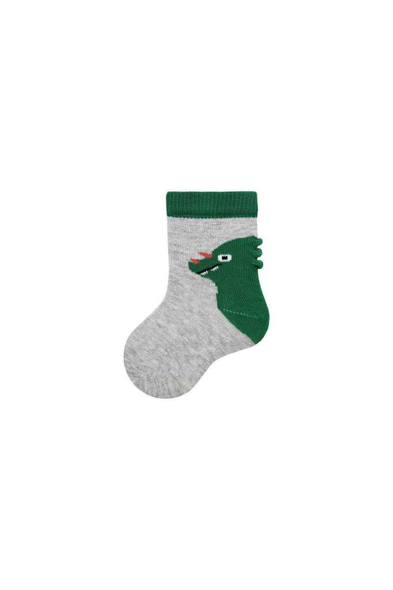 BROSS 3D PLAIN DINO BABY BOYS SOCKS ASORTY