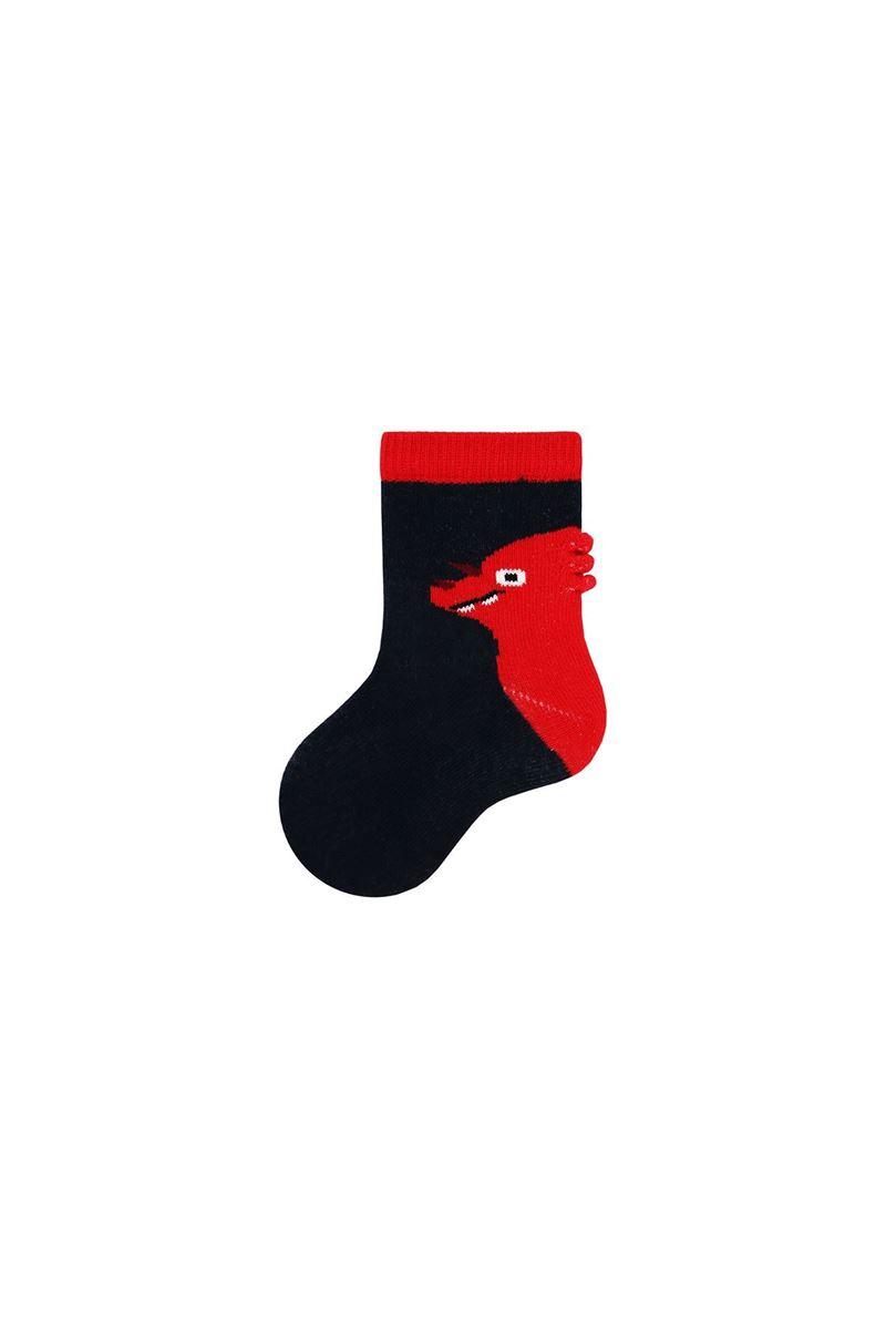 BROSS 3D PLAIN DINO BABY BOYS SOCKS ASORTY