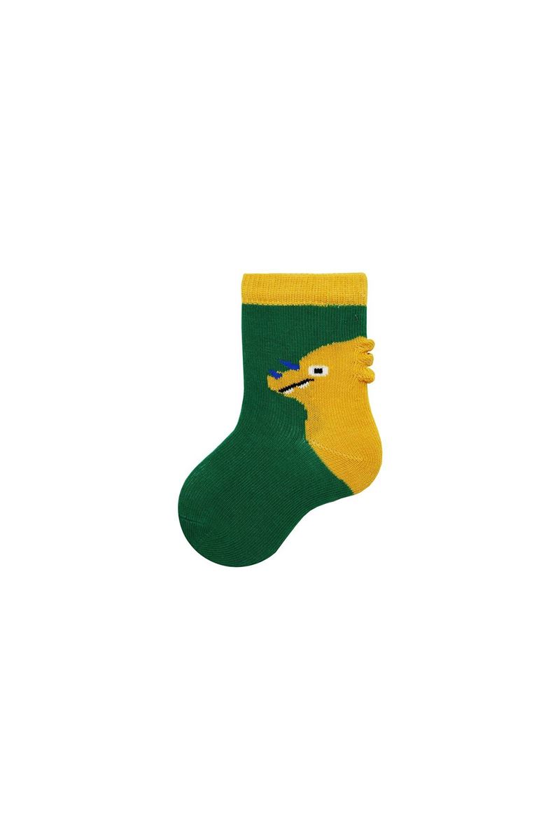 BROSS 3D PLAIN DINO BABY BOYS SOCKS ASORTY