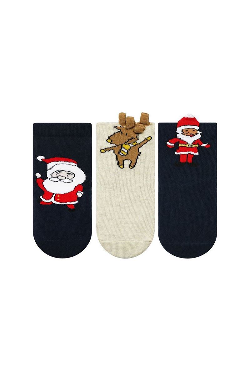 BROSS 3D CHRISTMAS PATTERNED PRINTED BABY BOYS SOCKS ASORTY