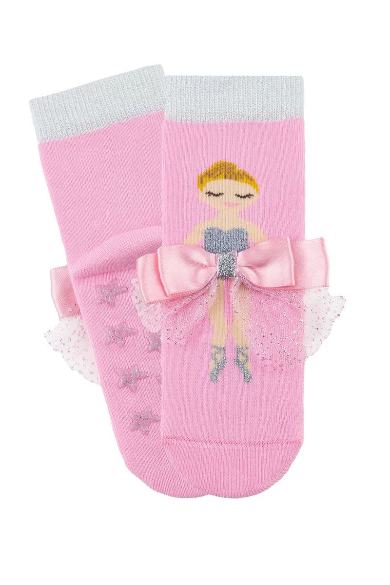 BROSS ACCESSORIZED PRINCESS PATTERN GIRLS TERRY SOCKS ASORTY