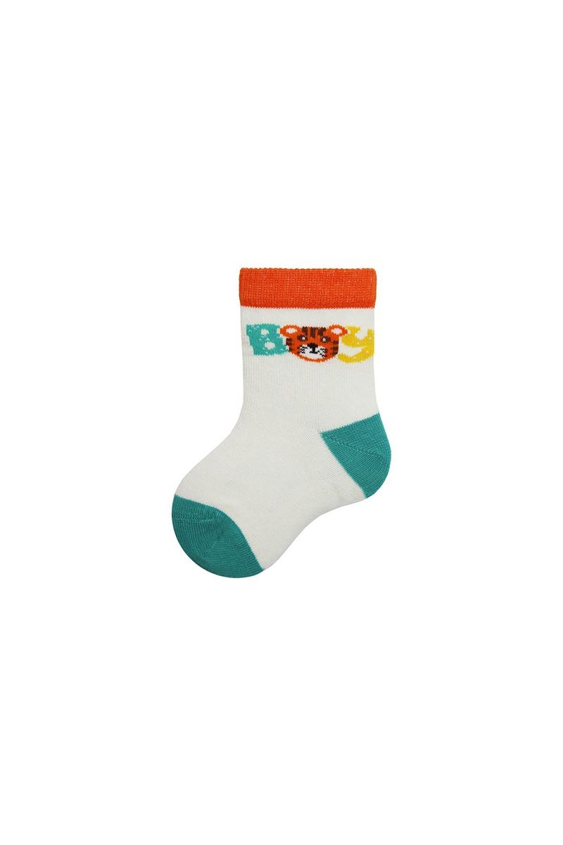 BROSS BEAR PATTERNED BABY SOCKS ASORTY