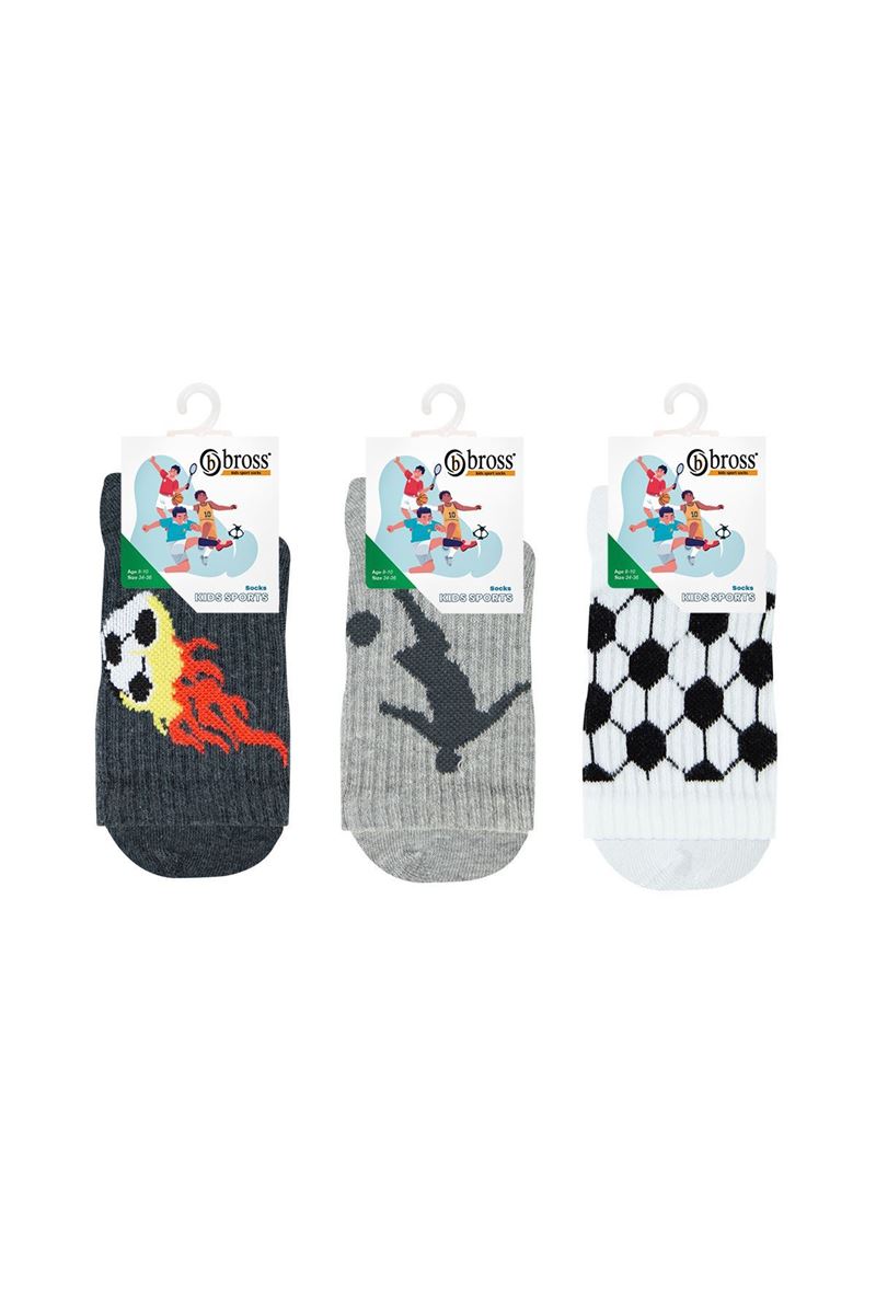 BROSS BALL SPORT PATTERN BOY SOCKET SOCKS ASORTY