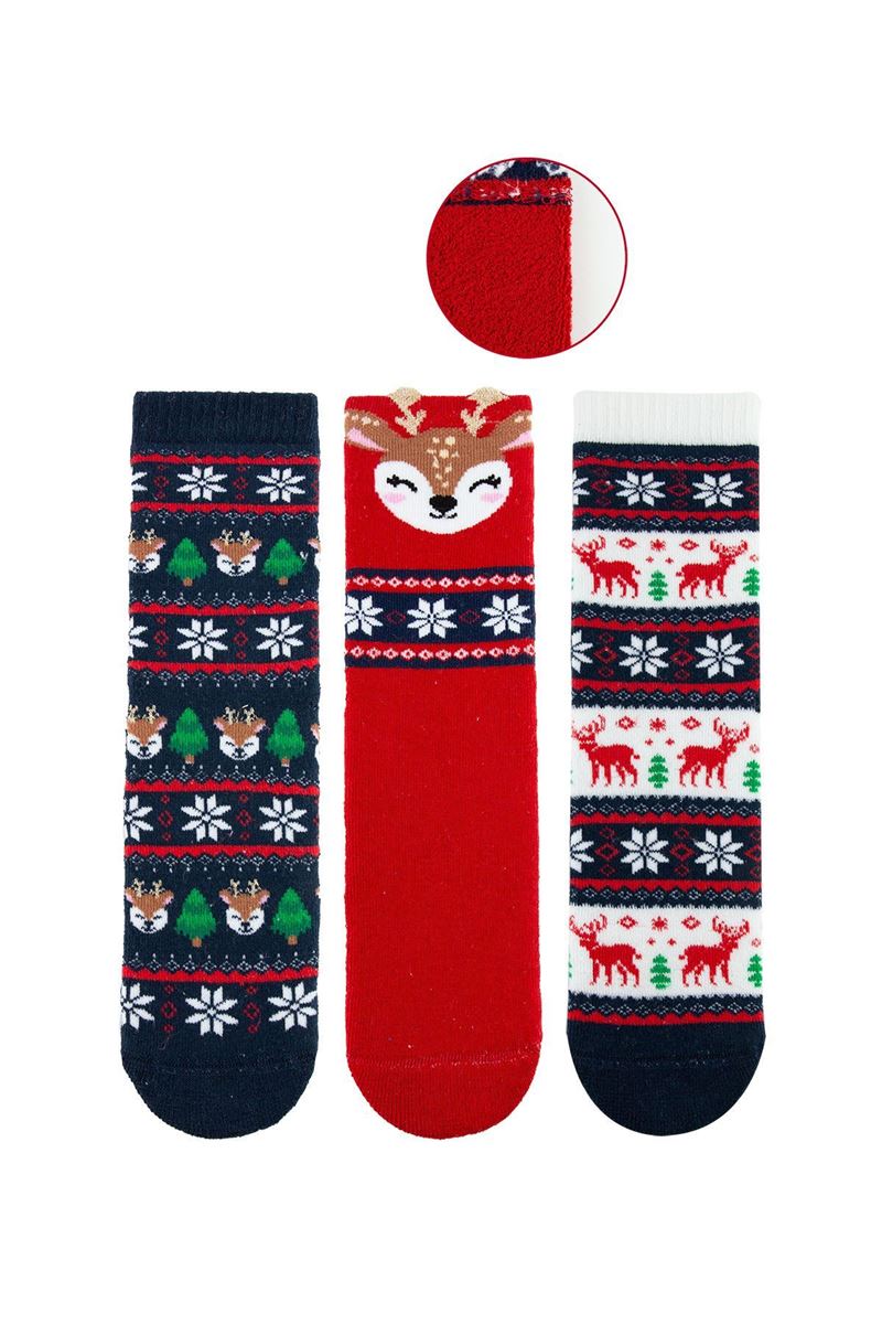 BROSS DEER GIRLS TERRY SOCKS ASORTY