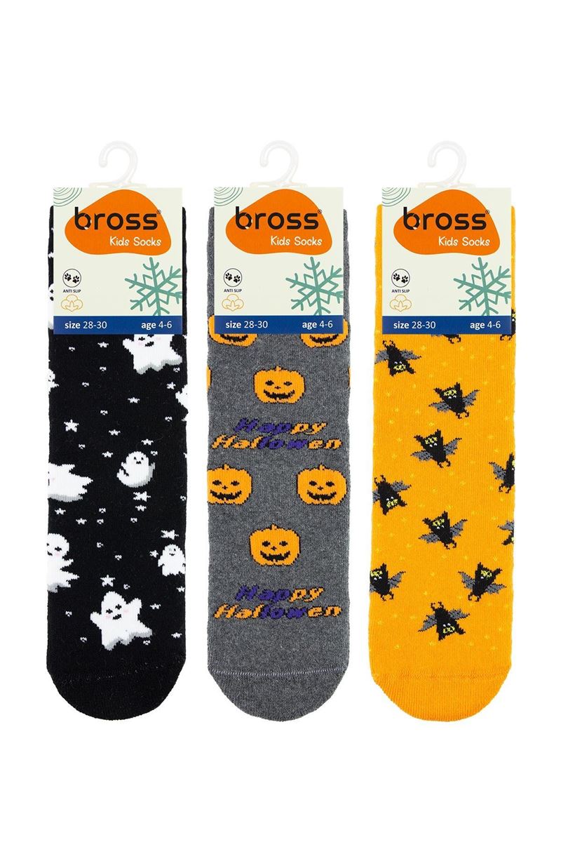 BROSS 3D HALLOWEEN BOYS’ TERRY SOCKS ASORTY