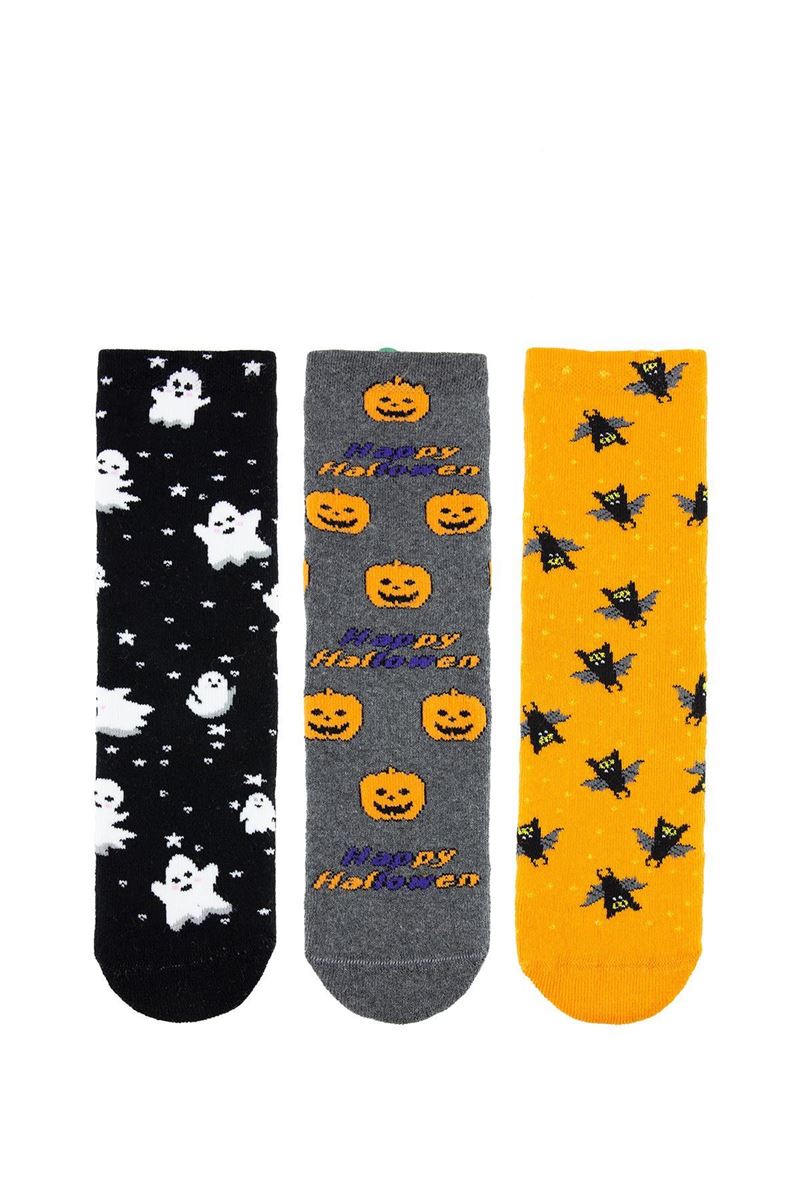 BROSS 3D HALLOWEEN BOYS’ TERRY SOCKS ASORTY