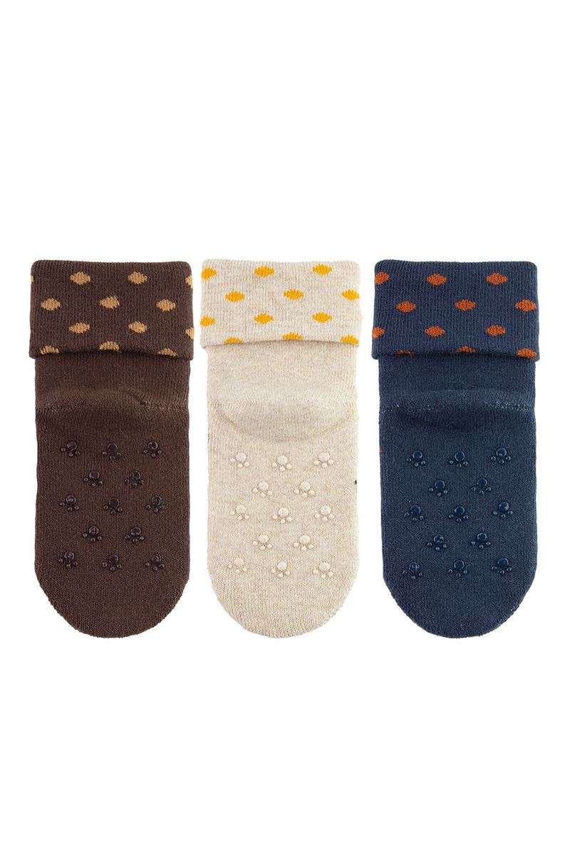 BROSS DARK 3 ANIMALS BABY BOYS’ TERRY SOCKS ASORTY