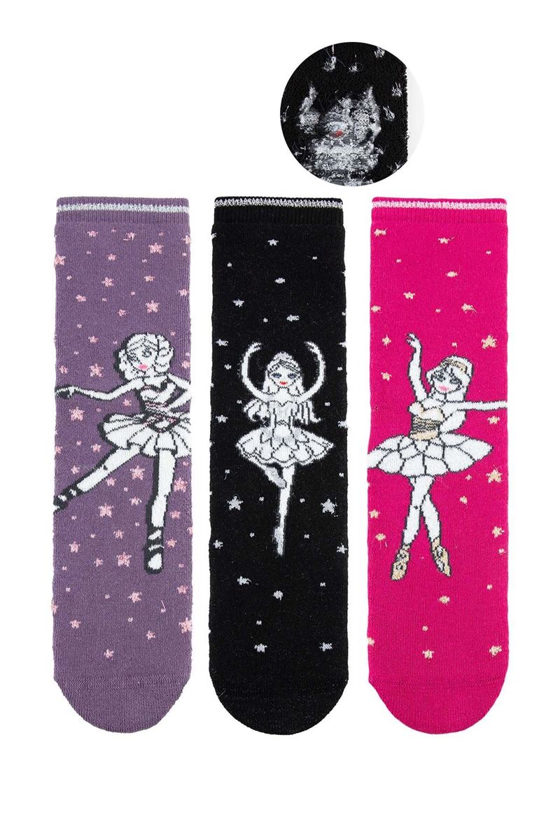 BROSS DANCING BALLERINA GIRLS’ TERRY SOCKS ASORTY