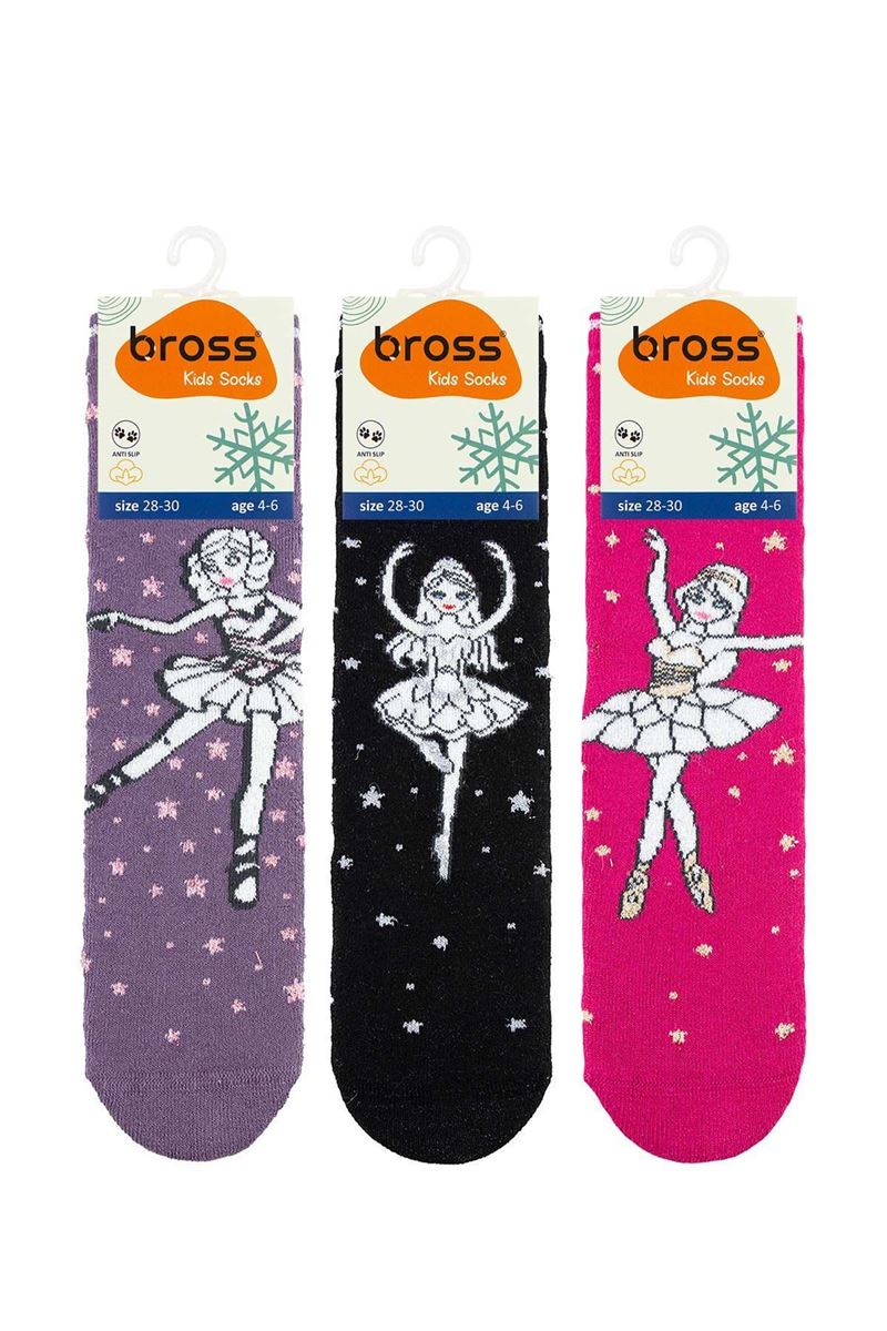 BROSS DANCING BALLERINA GIRLS’ TERRY SOCKS ASORTY