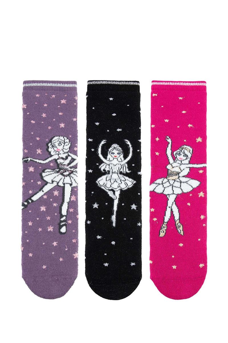 BROSS DANCING BALLERINA GIRLS’ TERRY SOCKS ASORTY