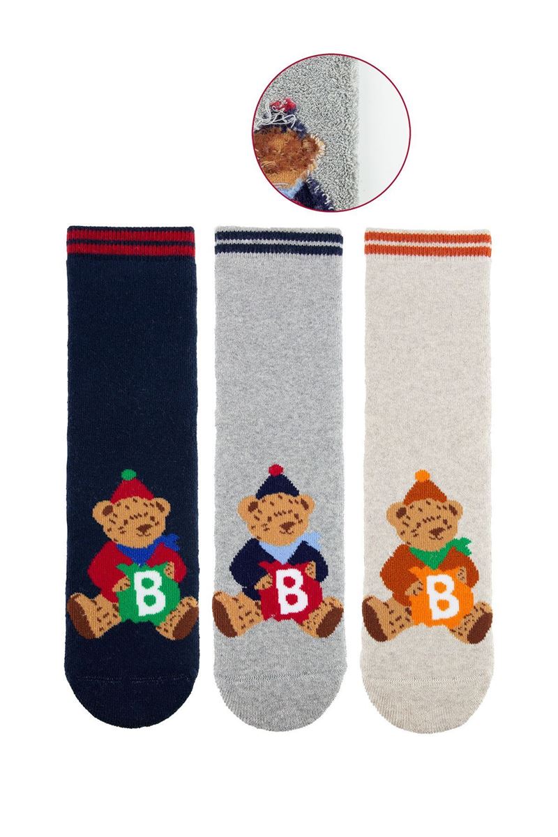 BROSS B BEAR BOYS’ TERRY SOCKS ASORTY