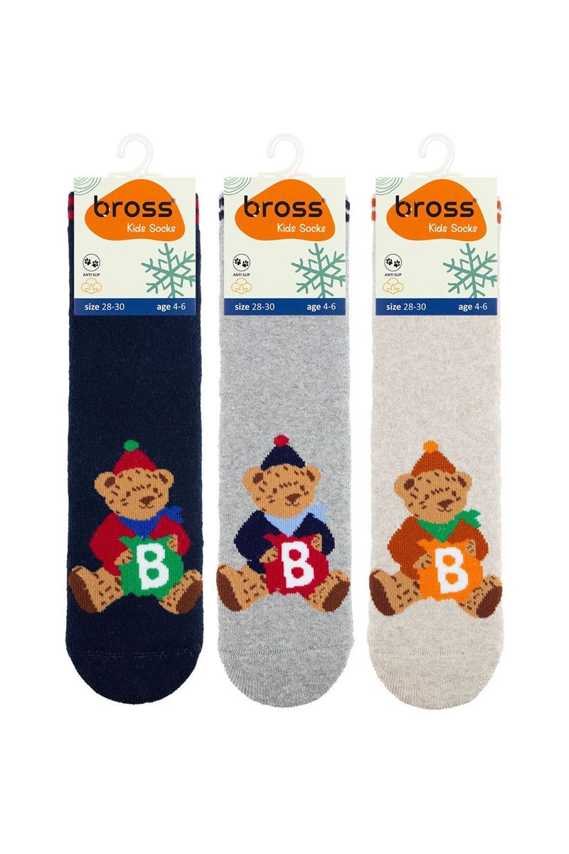 BROSS B BEAR BOYS’ TERRY SOCKS ASORTY