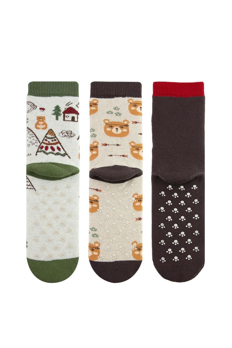 BROSS HUNTER BEAR BOYS’ TERRY SOCKS ASORTY