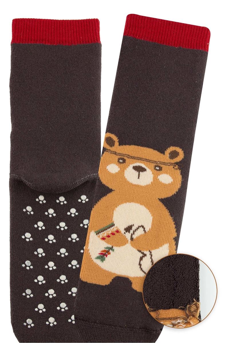 BROSS HUNTER BEAR BOYS’ TERRY SOCKS ASORTY