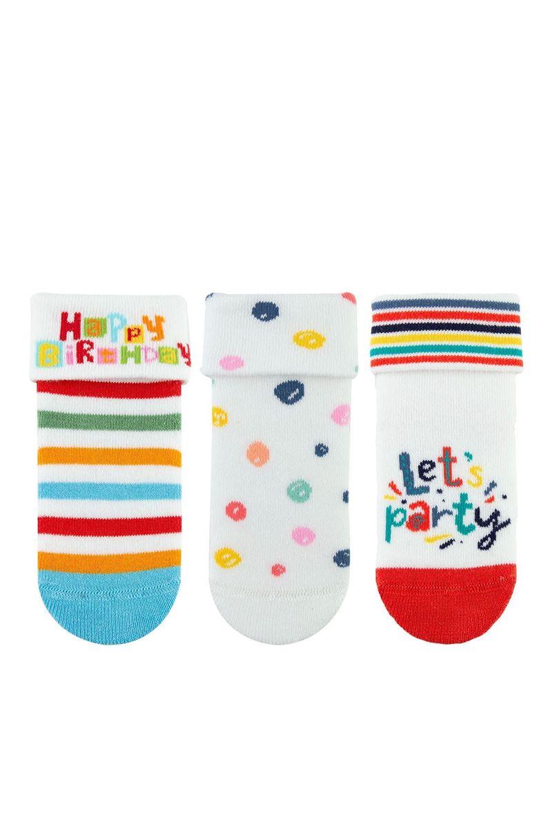 BROSS LET’S PARTY BABY GIRLS’ TERRY SOCKS ASORTY