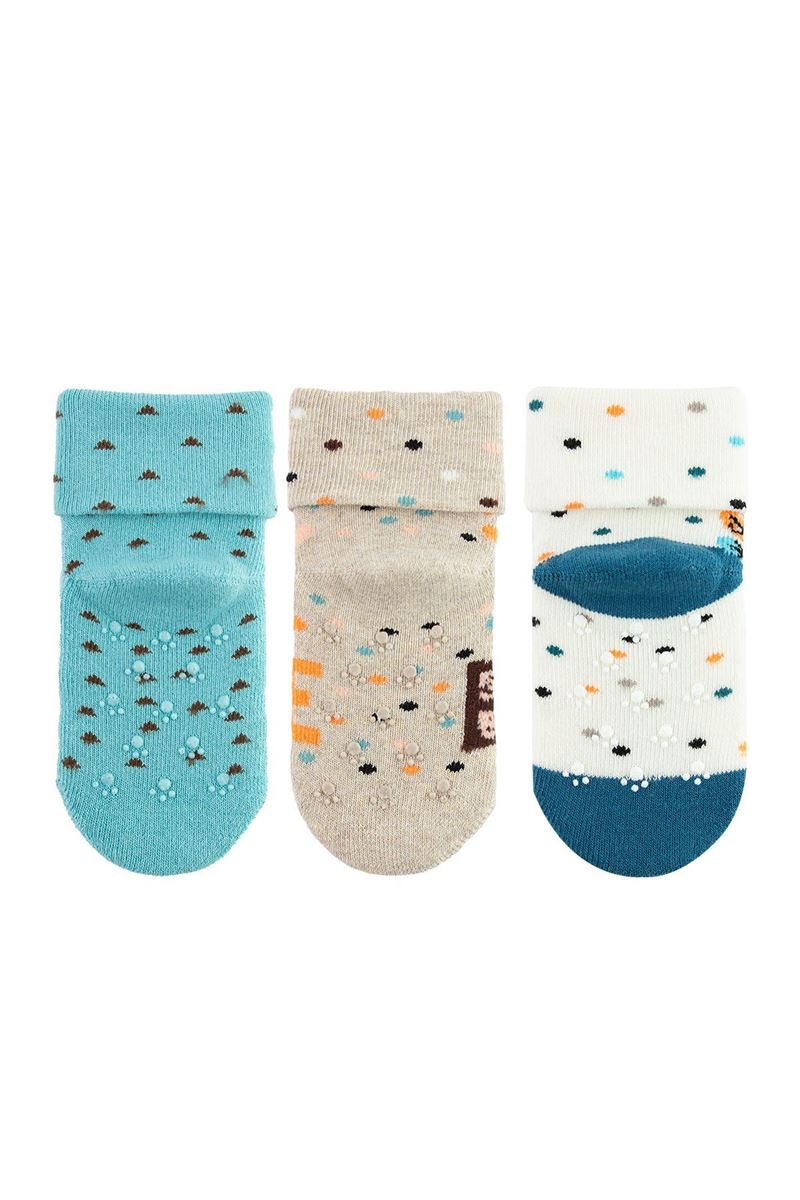 BROSS BE BRAVE BABY BOYS’ TERRY SOCKS ASORTY