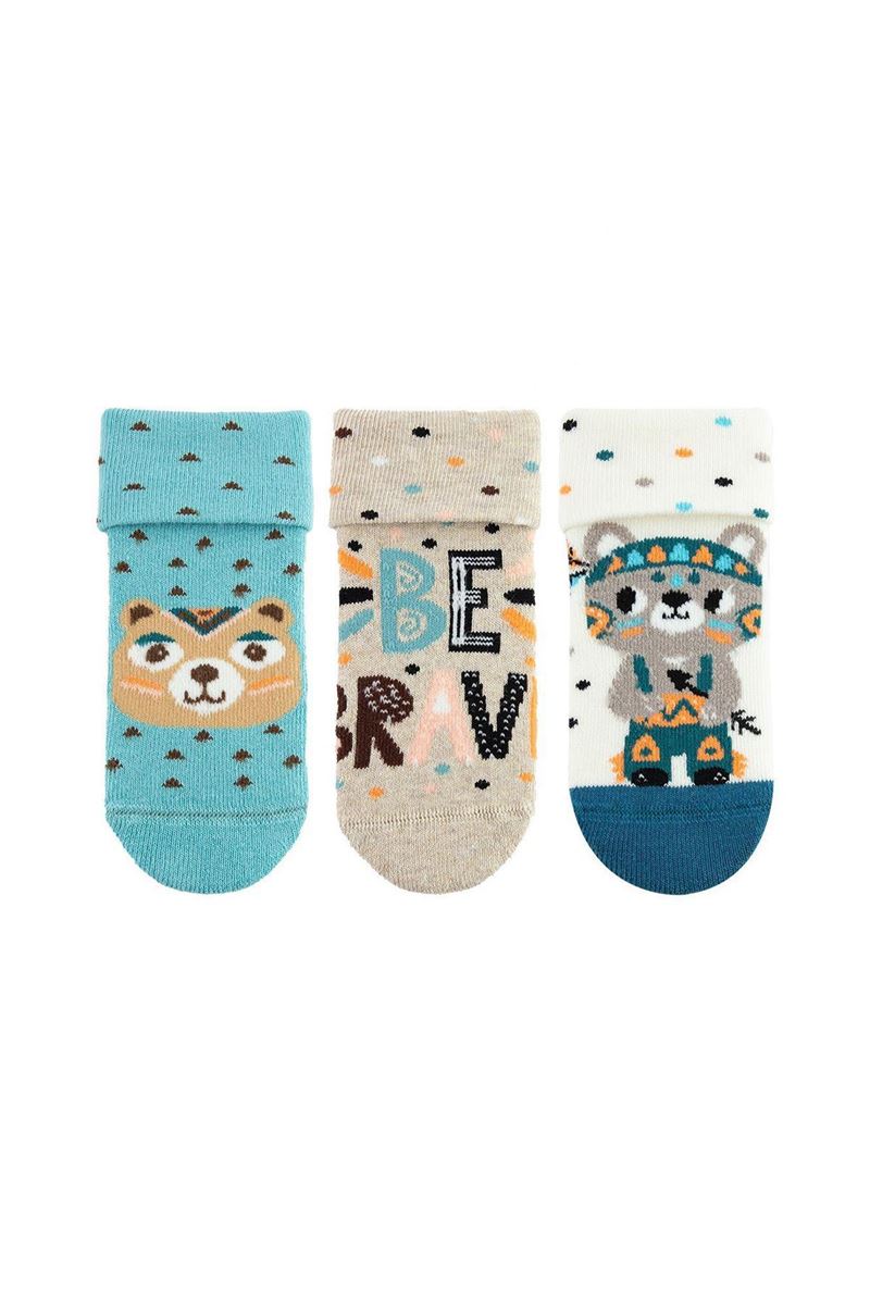 BROSS BE BRAVE BABY BOYS’ TERRY SOCKS ASORTY