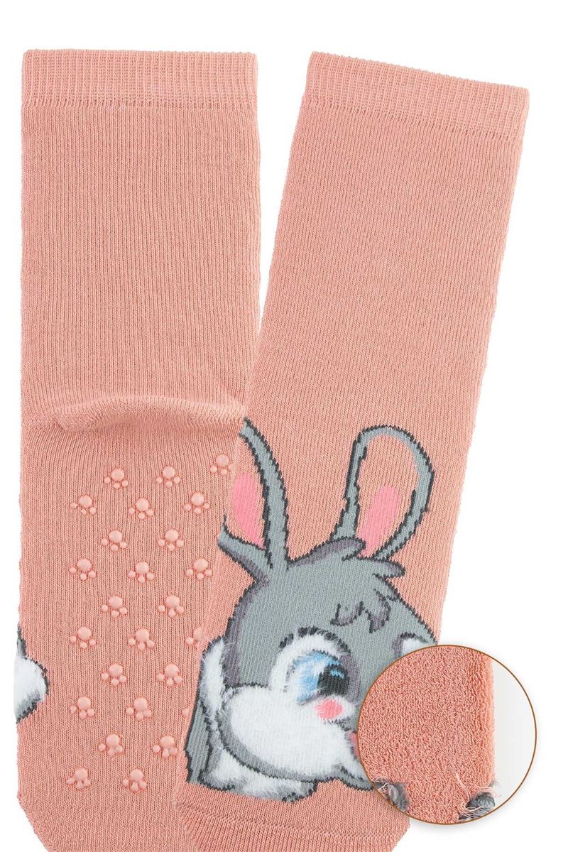 BROSS PINKY RABBIT GIRLS’ TERRY SOCKS ASORTY