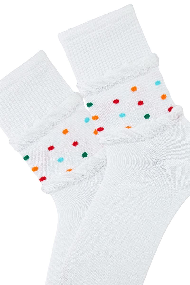 BROSS WOMEN WHITE CREW SOCKS ASORTY