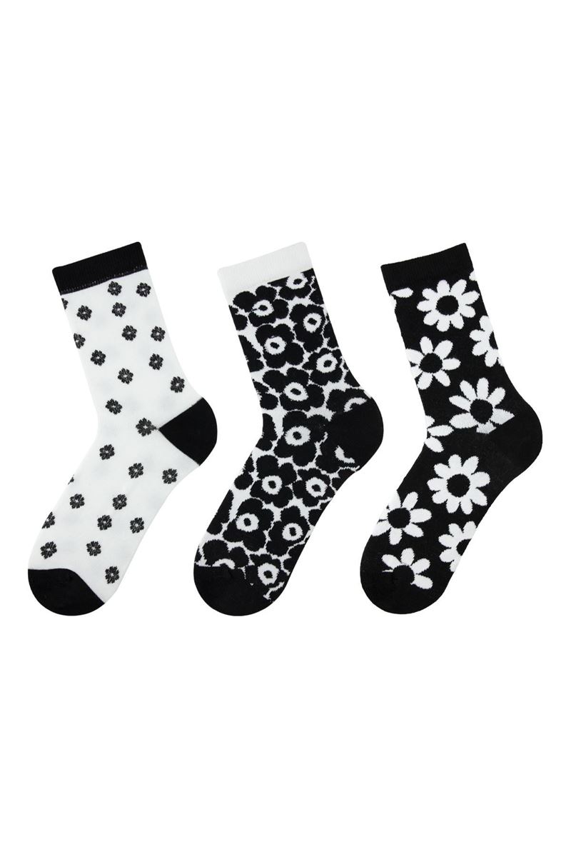 BROSS WOMEN FLOWERS CREW SOCKS ASORTY