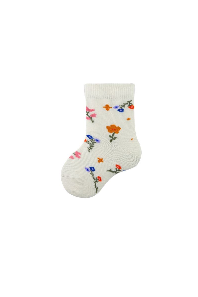 BROSS BABY GIRL ANKLE SOCKS FLOWER PATTERNED ASORTY