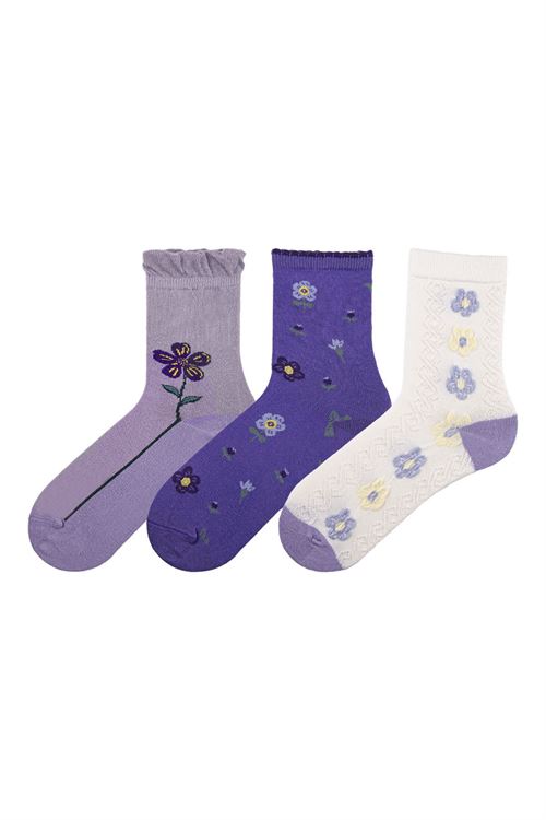 Women Flower Crew Socks 12