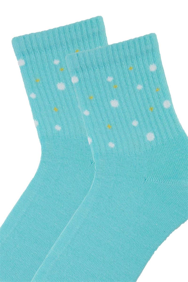 BROSS GIRL MID-CALF SOCKS DAISY PATTERNED ASORTY