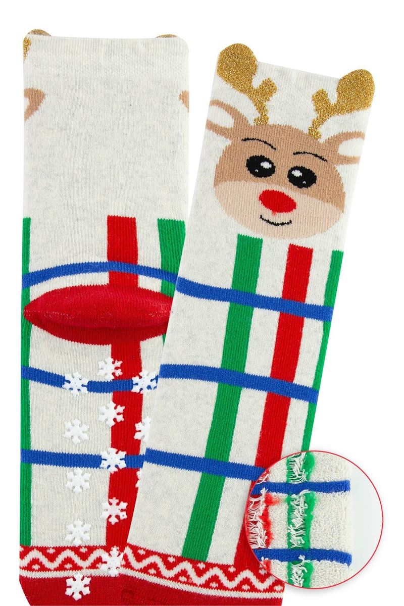 BROSS COLORFUL DEER BOYS’ TERRY SOCKS ASORTY