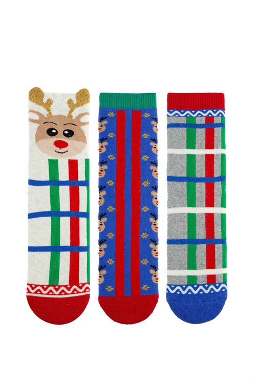 Colorful Deer Boys’ Terry Socks 12