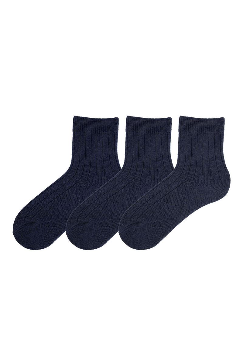 BROSS DERBY WOOL BOYS  SOCKS NAVY BLUE